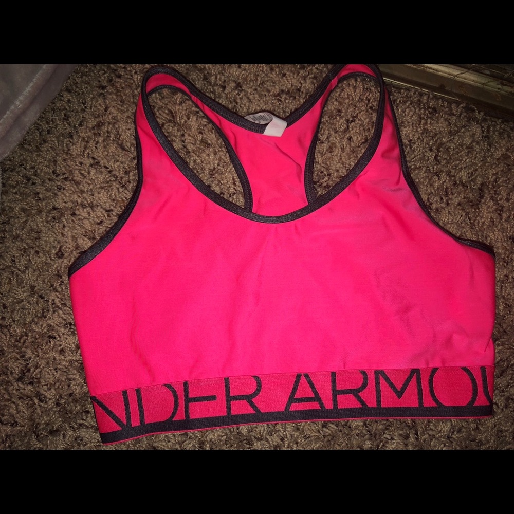 Pink Under Armour Sports Bra